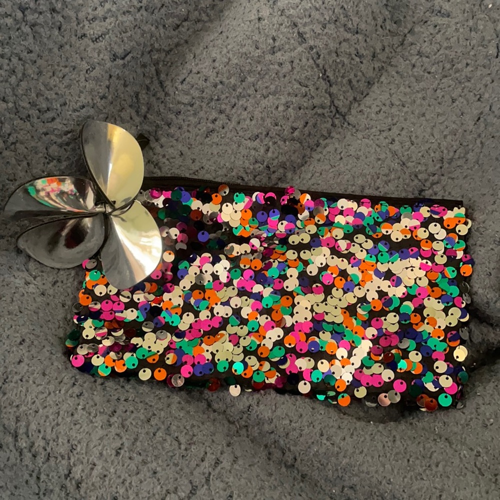 Mac sequin makeup bag